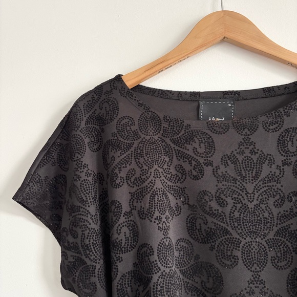 NWT a la nuit Elegant Ruched Patterned Dress - Picture 3 of 10